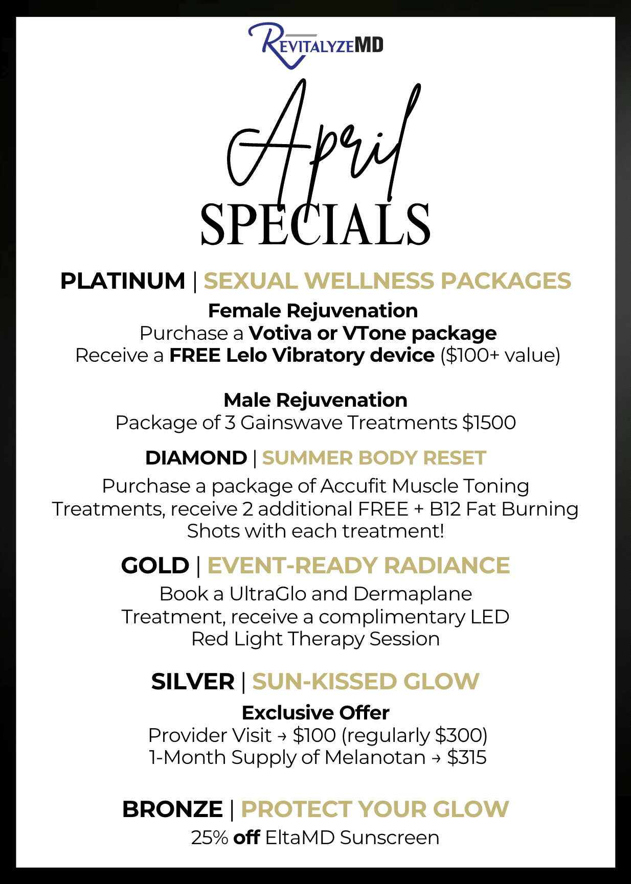 April Specials